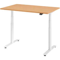 Schreibtisch Office Buche elektrische Höhenverstellung 120 x 80 cm