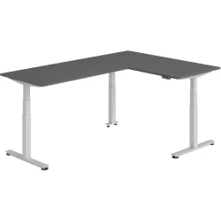 Schreibtisch Office Graphit elektrische Höhenverstellung 240 x 160 cm