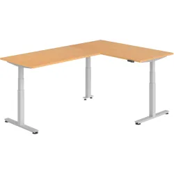 Schreibtisch Office Buche elektrische Höhenverstellung 240 x 160 cm
