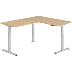 Schreibtisch Office Eiche elektrische Höhenverstellung 200 x 160 cm