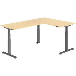 Schreibtisch Office Ahorn elektrische Höhenverstellung 240 x 160 cm