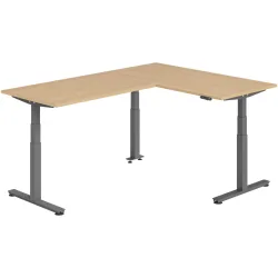Schreibtisch Office Eiche elektrische Höhenverstellung 220 x 160 cm