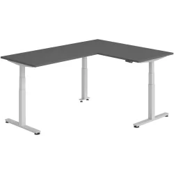Schreibtisch Office Graphit elektrische Höhenverstellung 220 x 160 cm