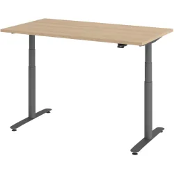 Schreibtisch Office Eiche elektrische Höhenverstellung 140 x 80 cm