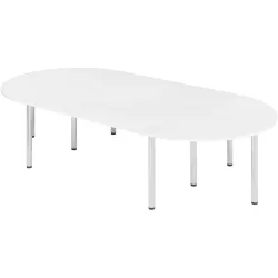 Besprechungstisch Office Weiss 320 x 160 cm - Farbe: weiss/Chrome