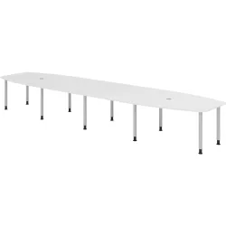 Besprechungstisch Office Weiss 520 x 130 cm - Farbe: weiss/Silber