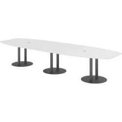 Besprechungstisch Office Weiss 400 x 130 cm - Farbe: weiss/Graphit