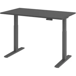 Schreibtisch Office Graphit elektrische Höhenverstellung 140 x 80 cm