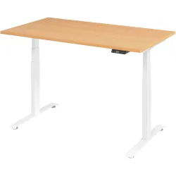 Schreibtisch Office Buche elektrische Höhenverstellung 140 x 80 cm