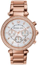 Michael Kors Uhr Chronograph Parker Edelstahl roségoldfarben