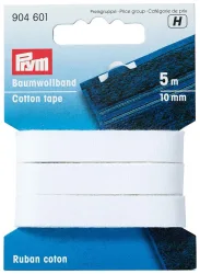 Prym Baumwollband weiss 10 mm 5 m