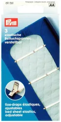 Prym Betttuchspanner Elastic weiss 18 mm 3 Stk.