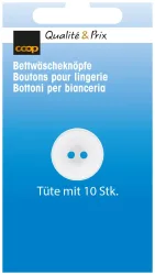 Coop Bettwäscheknopf weiss 18 mm 10 Stk.
