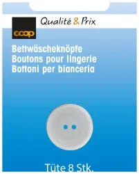 Coop Bettwäscheknopf transparent 11 mm 8 Stk.