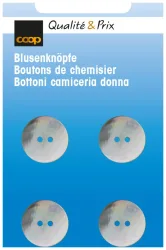 Coop Blusenknopf weiss 15 mm 4 Stk.