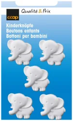 Coop Kinderknopf weiss 19 mm 5 Stk.