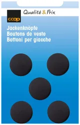 Coop Jackenknopf schwarz 15 mm 5 Stk.