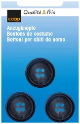 Coop Anzugknöpfe 20mm dunkelblau 3 Stk.