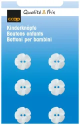 Coop Kinderknopf weiss 11 mm 6 Stk.