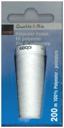 Coop Polyester Faden 200m weiss 1000