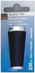 Coop Polyester Faden 200 Meter dunkelblau 1414