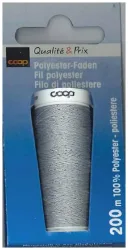 Coop Polyester Faden 200m hellgrau 1441