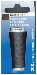 Coop Polyester Faden 200m grau 1374