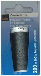 Coop Polyester Faden 200m dunkelgrau 1474