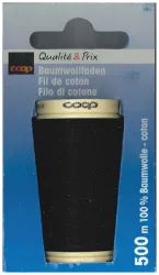 Coop Baumwollfaden 500m schwarz 4008