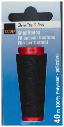 Coop Knopffaden 1008 schwarz Spule 40 m 1 Stk.