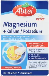 Abtei Magnesium + Kalium 30 Tabletten
