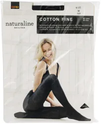 Naturaline Textil Avela Strumpfhose Cotton Fine Noir 9.5