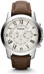Fossil Herrenuhr Grant Leder Braun