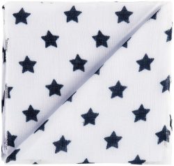 Zewi Nuscheli weiss/marine Sterne 60x60 cm