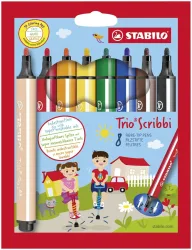 Stabilo Fasermaler Trio Scribbi 8er Etui