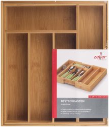 Zeller Besteckkasten, ausziehbar, Bambus/HDF