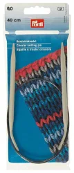 Prym Rundstricknadel Alu Kunststoff, grau 6.00 mm, 40 cm, Beutel 1 Stk.