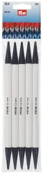 Prym Strumpfstricknadeln, grau 12.00 mm, 20 cm, Karte 5 Stk., Kunststoff