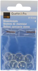 Bettwäscheknopf weiss 12 mm 10 Stk.