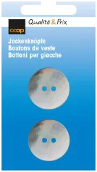 Jackenknopf weiss 23 mm 2 Stk.