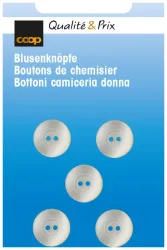 Blusenknopf weiss 12 mm 5 Stk.