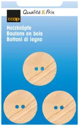Holzknopf beige 23 mm 3 Stk.