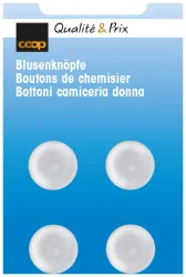 Blusenknopf weiss 14 mm 4 Stk.