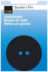 Jackenknopf schwarz 40 mm 1 Stk.