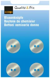 Blusenknopf grau 15 mm 4 Stk.