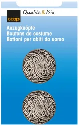 Anzugknöpfe 23mm altsilber 2 Stk.