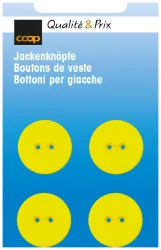 Jackenknopf gelb 18 mm 4 Stk.