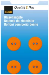 Blusenknopf orange 15 mm 4 Stk.