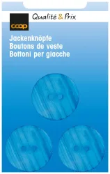 Jackenknopf blau 23 mm 3 Stk.