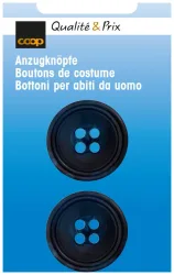 Anzugknöpfe 25mm dunkelblau 2 Stk.